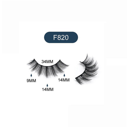 5 Pairs 3D Natural Thick False Fake Eyelashes Eye Lashes Mink Makeup Extension F820