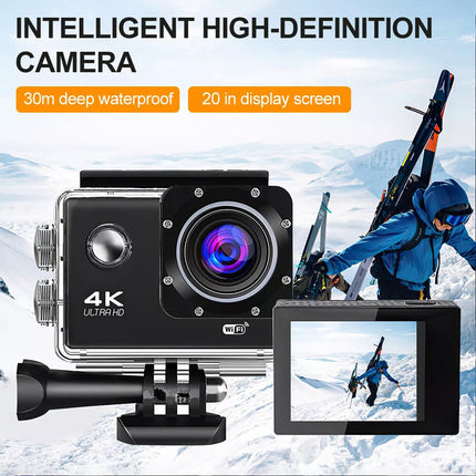 4K 2'' Ultra HD 1080P Sport WiFi 16MP Cam Action Camera DV Video Recorder Go Pro