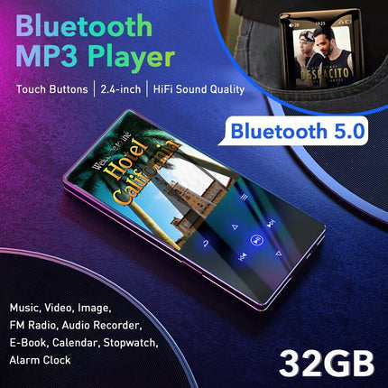 32G Portable Bluetooth MP3 MP4 HIFI Video Music Player Sport FM Radio Recorder