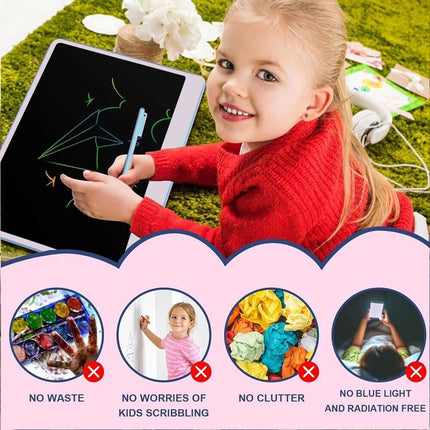 Blue 20" LCD Kids Writing Tablet Drawing Board Hand writing Pad Boys Girls Toy