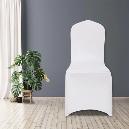 10PCS White Chair Covers Full Seat Covers Spandex Lycra Stretch Party Wedding