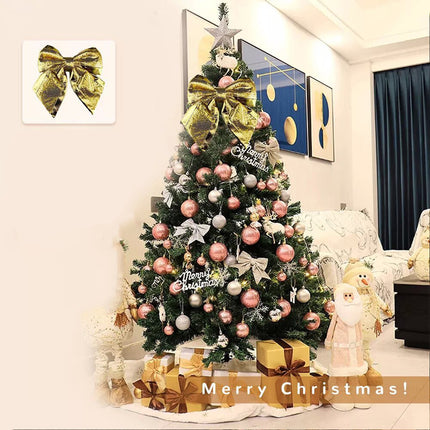 Gold Large Christmas Tree Bow Tie Xmas Party Decoration Decor Craft Wedding Ornament