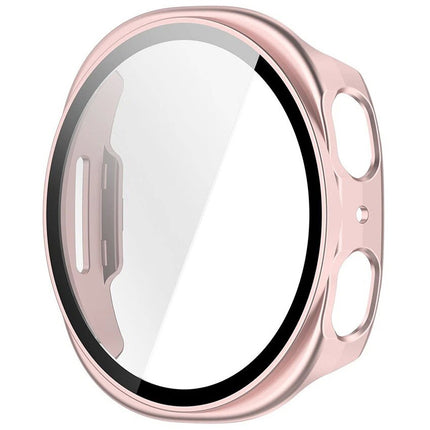 For Samsung Galaxy Watch 8 Case Cover With Glass Screen Protector 44mm Pink