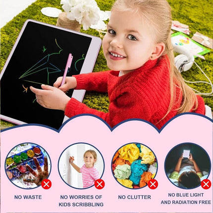 Pink 20" LCD Kids Writing Tablet Drawing Board Hand writing Pad Boys Girls Toy
