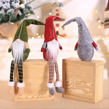 3 Pieces Decorations Window Decoration Christmas Faceless Doll Santa Claus Ornaments