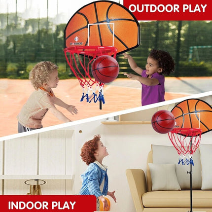 2 in 1 Kids Basketball Hoop Darts Dartboard Game Set Indoor Outdoor Sports Toys