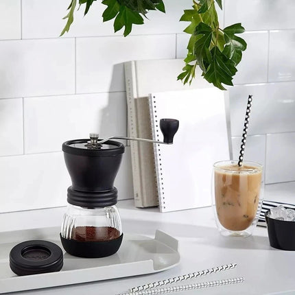 Coffee Bean Grinder Manual Portable Hand-Held Adjustable Mill Home Kitchen Tool