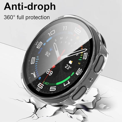 For Samsung Galaxy Watch 8 Case Cover With Glass Screen Protector 44mm Black