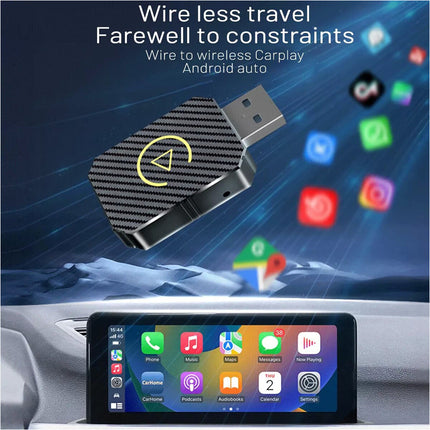Wireless Apple Carplay Android Auto Adapter for iPhone Car Play Plug & Play