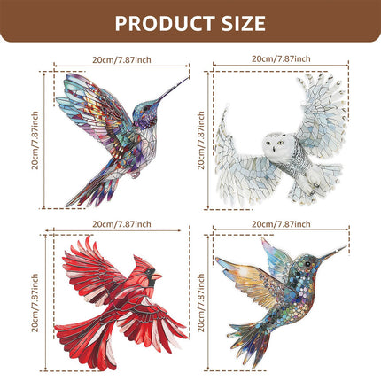 Bird Sun Catchers Decorative Acrylic Birds Christmas Ornaments for Bird lehLj