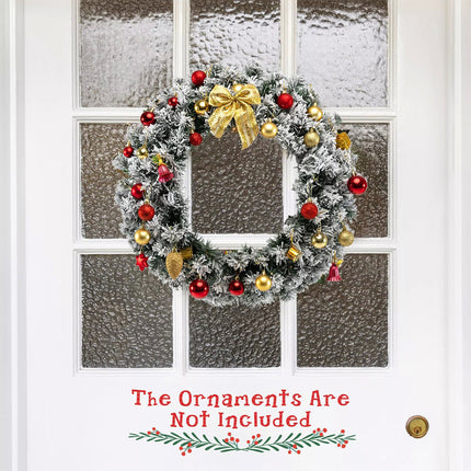 60CM Christmas Garland Wreath Xmas Hanging Decoration LED Lights Window Wall