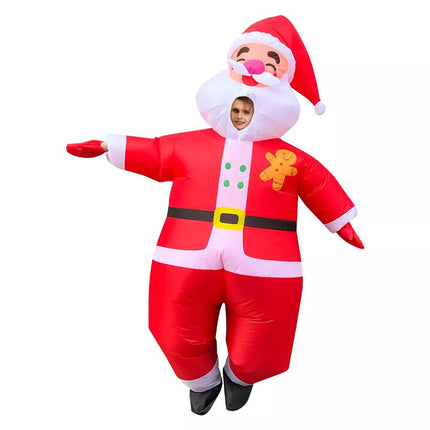 2m Inflatable Santa Claus Costume Cosplay Adult Xmas Fancy Dress Suit Party