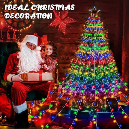 Waterfall Christmas Tree Lights 200 LED String Light Lighting Wall Yard Garden