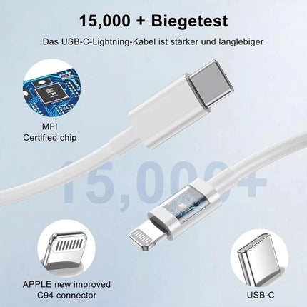 For Apple Fast Charger 25W Type C Charging USB Cable iPhone 5 6 7 8 X XR 11 12 13 14 Adapter