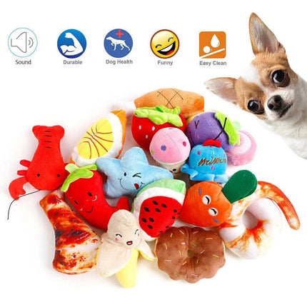 Pet Dog Chew Toys Cute Squeaker Squeaky Soft Plush Play Sound Puppy Teeth Toys