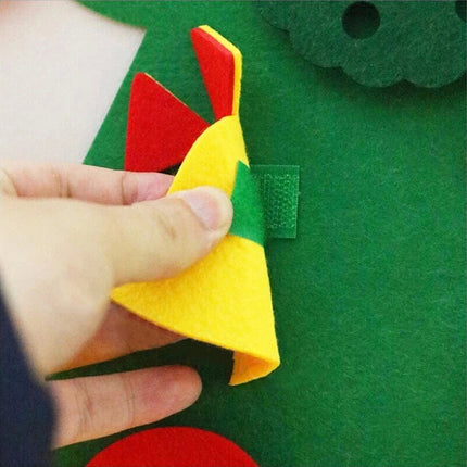 26Pcs Without Light Felt Christmas Tree Set DIY with Removable Ornaments Xmas Hand Craft Decorations