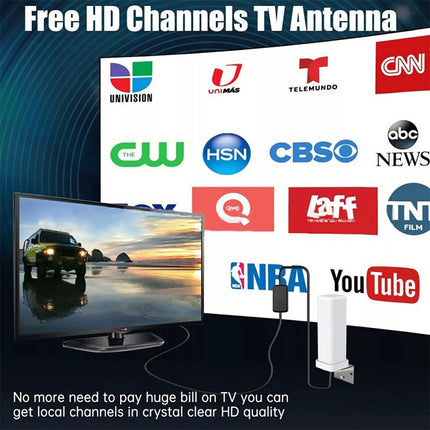 6000 Miles HD TV 1080P Outdoor HD 4K Digital TV Antenna 360° Signal Amplified A+