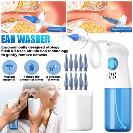 Ear Wax Removal Kit  Safe Irrigation Cleaner with Syringe for Easy Ear Cleaning