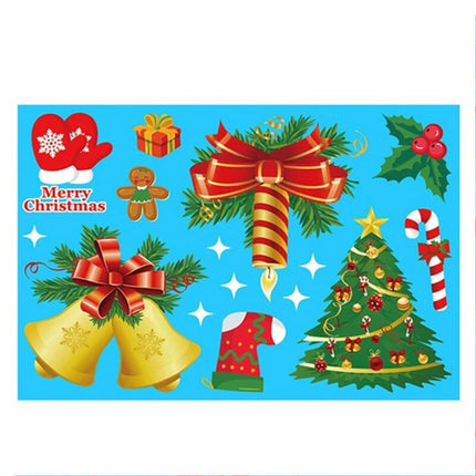 167PCS Christmas Window Clings Sticker 8 Sheets Childrens Decals Snowflake Santa