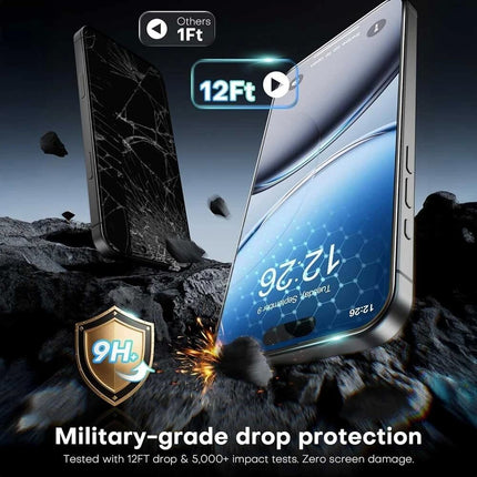 2Pcs iPhone 17 Screen protector Tempered Glass Case Friendly Full Cover