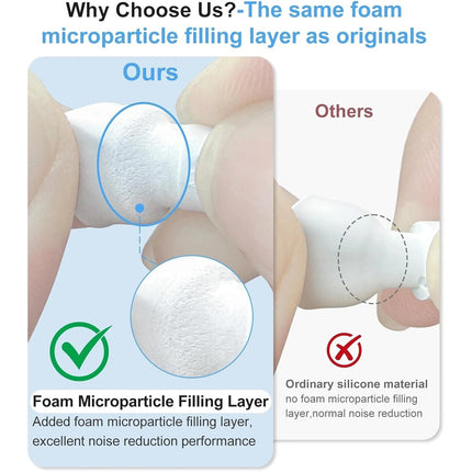 3 Pairs Replacement Ear Tips Compatible with AirPods Pro 3 (2025) Tip Apple