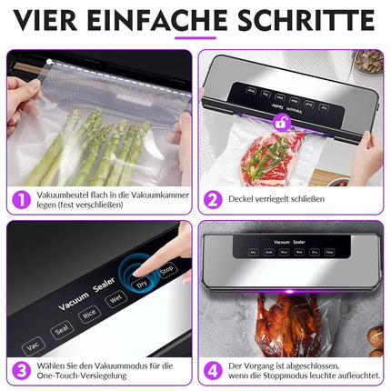 Commercial Vacuum Sealer Machine Fresh Dry Wet Food Saver Storage With 30pc Bags