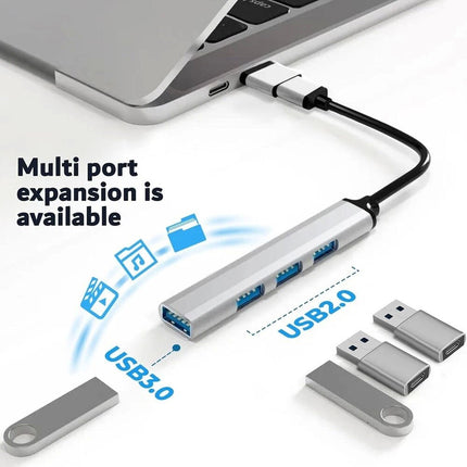 USB Type C USB Extender 3.0 2.0 Multi Port Hub 4 Port MacBook Windows Extension