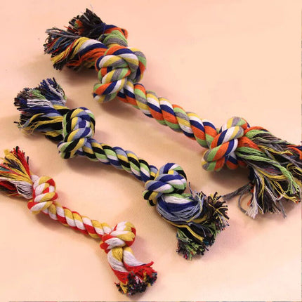 30PCS Dog Braided Rope Toys Pet Puppy Chew Toy Gift Tough Cotton Clean Teeth