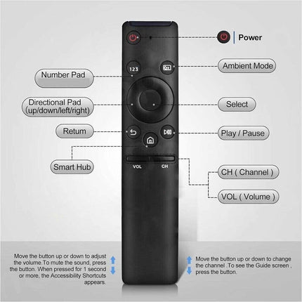 2 Pack Universal Remote Control for Samsung smart LED QLED U R LCD 4K 8K 3D TV