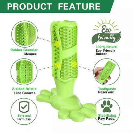 Green L Size Pet Dog Chew Toy Teeth Cleaning Toothbrush