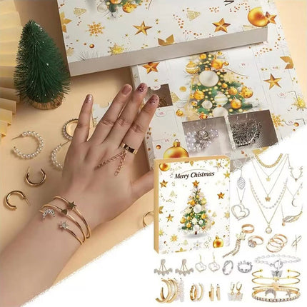 Christmas Advent Calendar Jewelry For Girls 24 Days Xmas Countdown Calendar