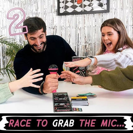 Exciting Grab the Mic Family Karaoke Board Game Lyric Cards Birthday Party