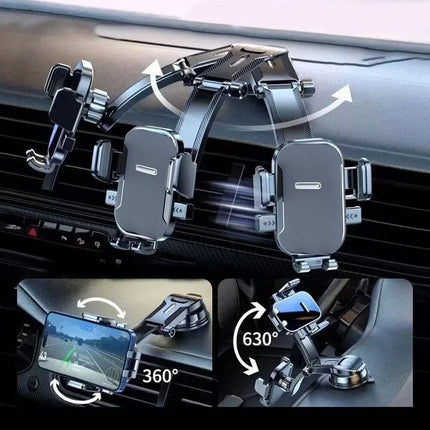Universal 360° Car Mount Holder Phone Stand For GPS Mobile iPhone Samsung Galaxy
