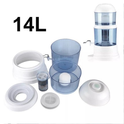 14L Water Purifier Ceramic Water Filter 8 Stages Bench Top Water Filter Carbon