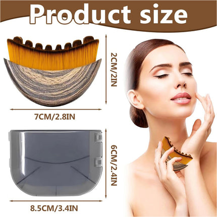 2Pcs Lymphatic Contour Face Brush, Dry Brushing Face Brush,Lymphatic Drainage Massage