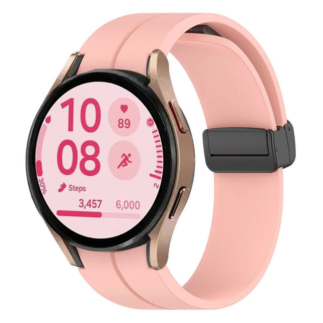 Pink Samsung Galaxy Watch Band Strap Series 7 6 Classic 5 Pro 4 40mm 44mm Silicone 47