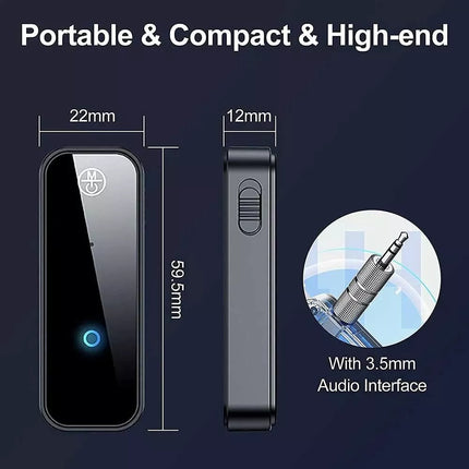 Bluetooth 5.1 Transmitter Receiver Audio Adapter AUX 3.5mm TV CAR PC Speaker AU