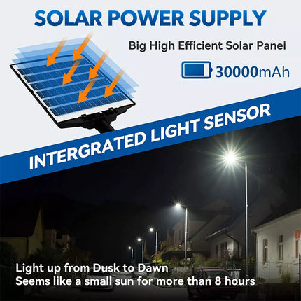 100000LM Outdoor Solar Powered LED Light Motion Sensor Street Lights Flood Lamp
