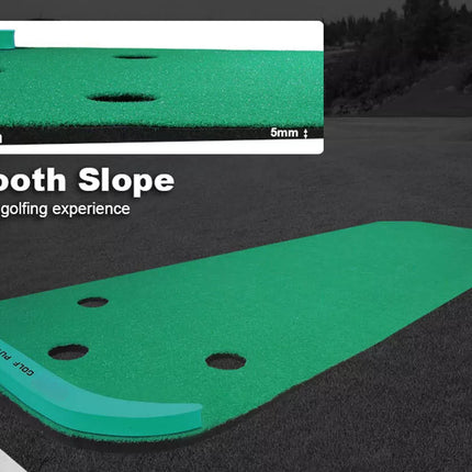 3M Golf Putting Mat Practice Training Indoor Outdoor Portable Slope Balls Grass