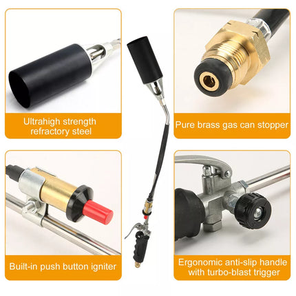 2M Hose Propane Weed Burner Kit Shrub Grass Killer Propane Gas Weed Burner Torch
