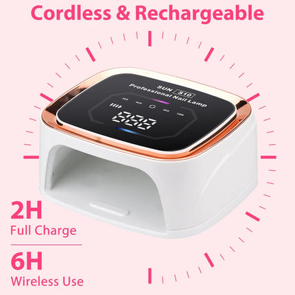 Cordless Rechargeable Nail Gel Polish Light Dryer 108W LED/UV Nail Lamp Manicure