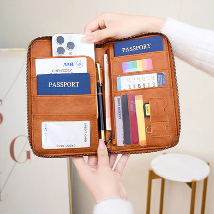 Waterproof Passport Holder Travel Document Wallet RFID Bag Family Case Organizer