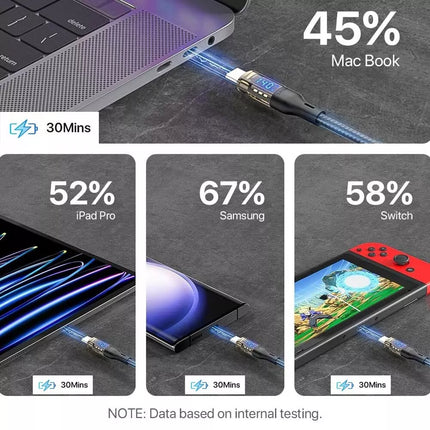 2m Usb C to Lightning Braided 27w Fast Charging Cable Charger Data