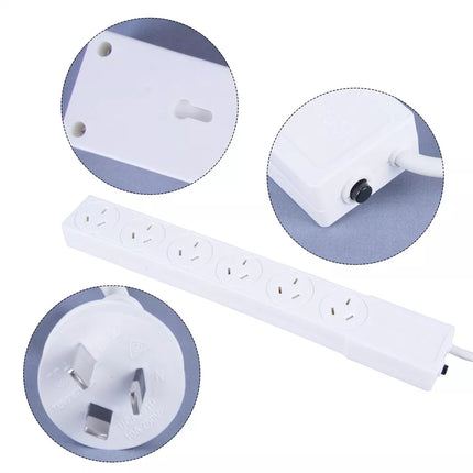 6 Way Socket Outlet Surge Protector Power Strip Powerboard AU PLUG