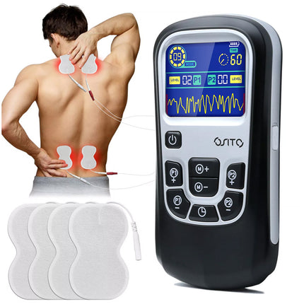 TENS EMS Machine Muscle Stimulation Electronic Digital Back Massager Pain Relief