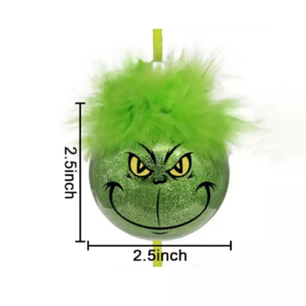12PCS Grinch Christmas Baubles Christmas Tree Ornament Xmas Ball Party Decor