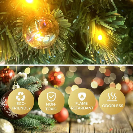 1.8M Christmas Tree Xmas Trees Decorations Green With Fiber Optic LED Lights Au