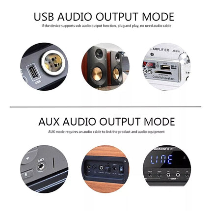 2in1 USB Bluetooth5.0 Transmitter Receiver Audio Adapter AUX 3.5mm TV PC Speaker