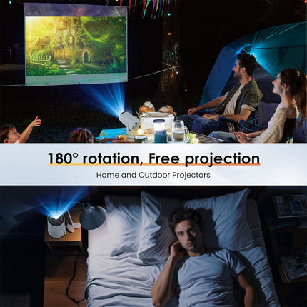 Mini Portable LED Projector For Android 11 5G Wifi Bluetooth Home Theater HDMI