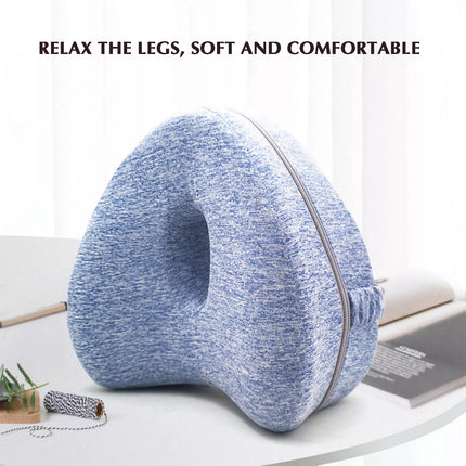 Leg Knee Pillow Cushion Support Pain Relief Washable Cover Memory Foam Pillow Blue